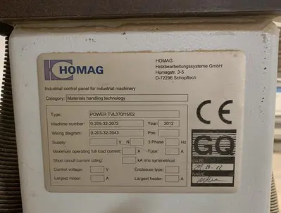 HOMAG POWER TVL370/15/02 BRUSH/WHEEL STYLE BOARD TURNER MATERIAL-HANDLING CONVEYOR SYSTEM