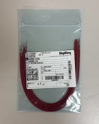 DigiKey 12 inch Pre-Crimp A2016 Lot Of 96 Pre-Crimp Leads Red White Green Black