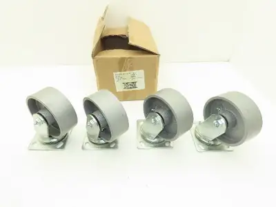 Cast Iron Swivel Caster Wheel 5" Lot of 4