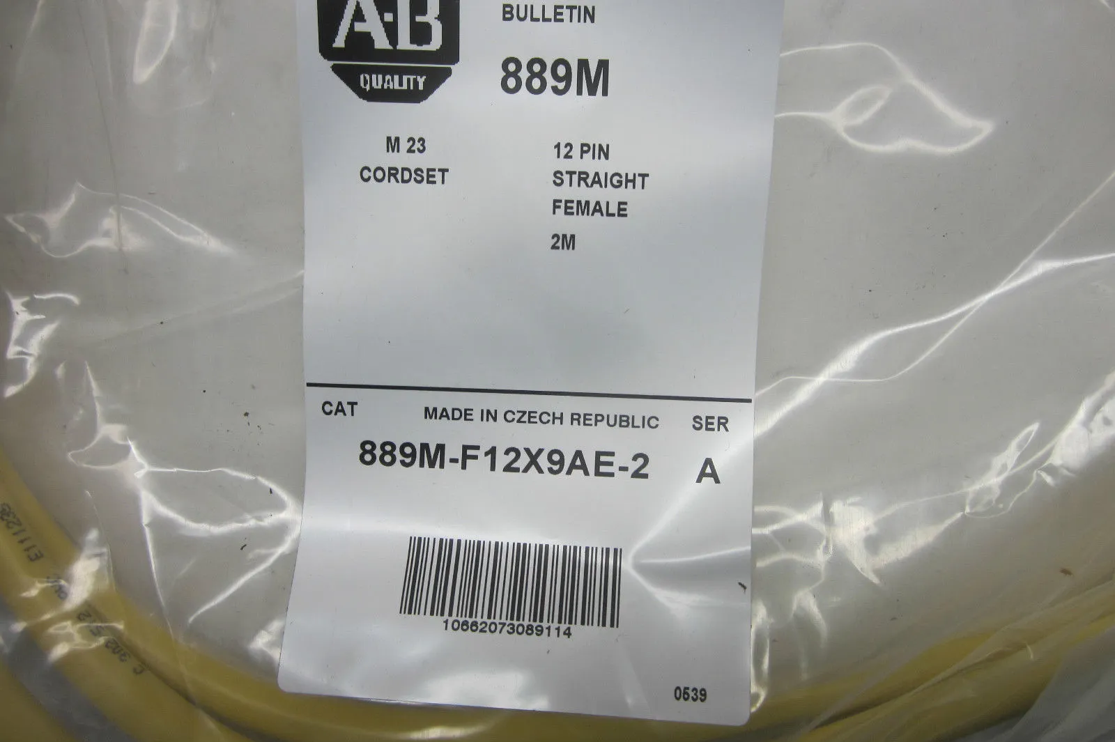 NEW ALLEN BRADLEY 889M-F12X9AE-2 CORDSET 889MF12X9AE2