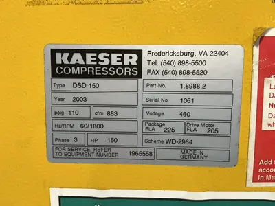 Used 2003 _UNKNOWN_ _UNKNOWN_ Rotary Screw & Sliding Vane Air Compressors Ohio US | HGR 24 #1373001