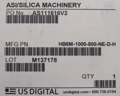 NEW US DIGITAL HB6M-1000-500-NE-D-H ENCODER HB6M1000500NEDH
