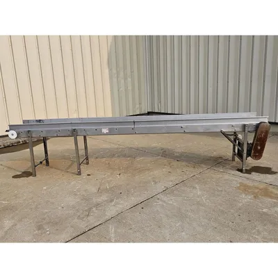 Used 12" W x 13' L Stainless Steel Plastic Link Belt Conveyor