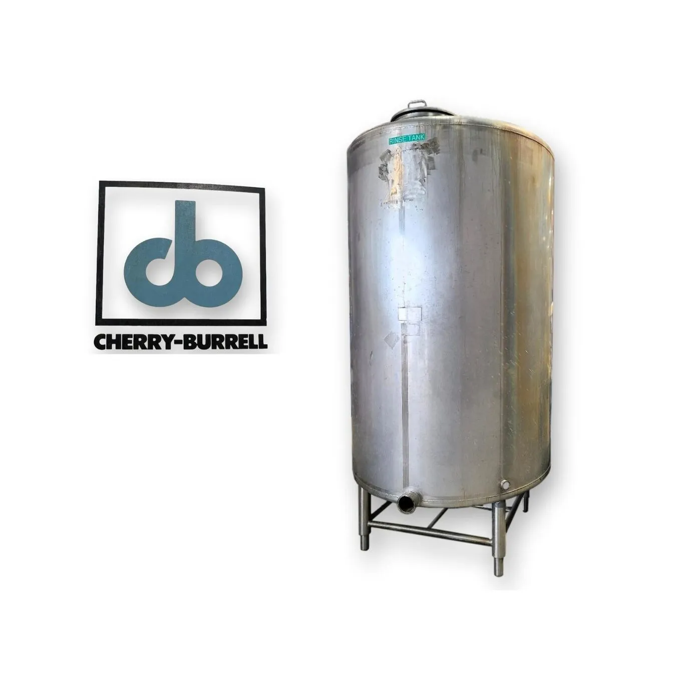 Used 1,000 Gallon Cherry-Berrell Stainless Steel Liquid Process Tank