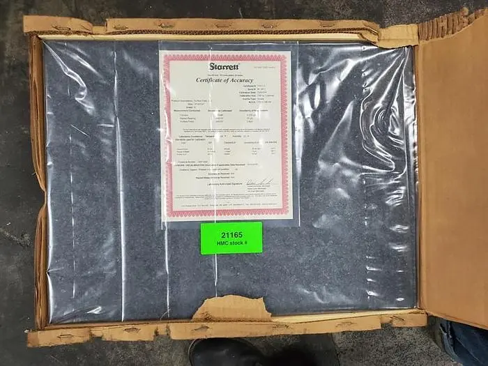 Used STARRETT _UNKNOWN_ Granite Surface Plates Pennsylvania US | Hildebrand Machinery Co. #1485882
