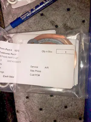 New | in-Stock AFTERMARKET CASH VALVE CP2 REPAIR KIT - 15272 / 048409 FOR SULLAIR Air Compressor Parts Pennsylvania US | East West Machinery & Drilling #1415916