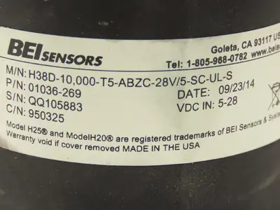 BEISensors H38D-10,000-T5-ABZC-28V/5-SC-UL-S Explosion Proof Incremental Encoder