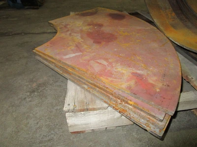 unused Eirich R15 Pan liner, bottom and sides.
