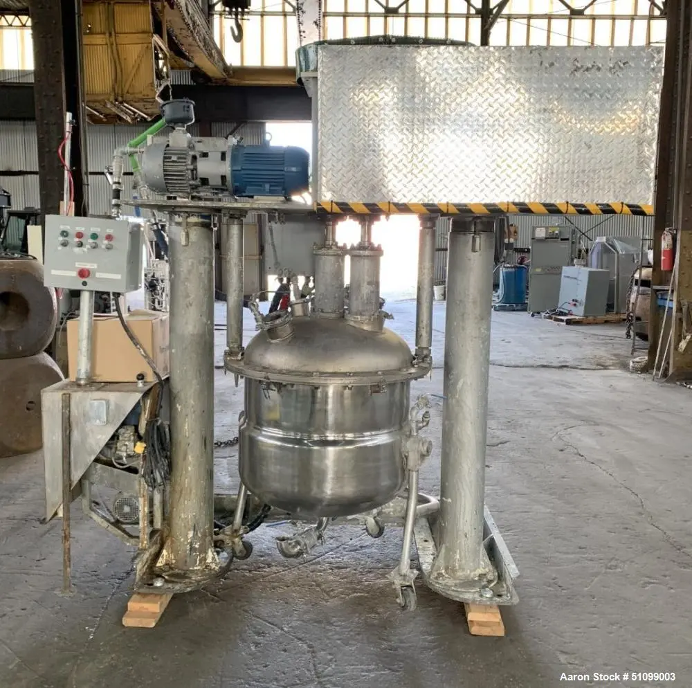 Used Twin Motion 65-Gallon Stainless Steel Vacuum Mixer – Jacketed Kettle