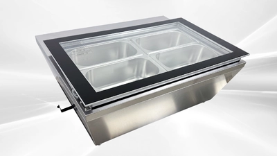 171-0353 4 Pan Countertop Self Contained Gelato Ice Cream Freezer
