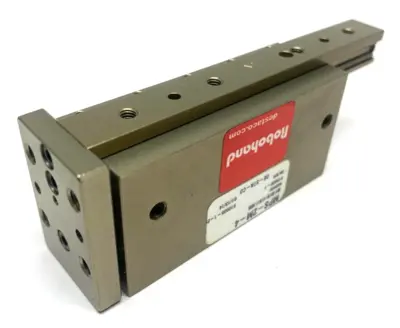USED DESTACO ROBOHAND MINIATURE DUAL-V ROLLER BEARING SLIDE