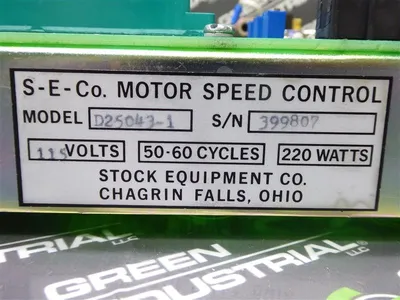 S-E-Co. D25043-1 Motor Speed Control Board Assembly 1D25043 Used