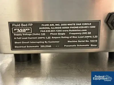 Used Fluid Air _UNKNOWN_ Fluid Bed Dryers Ohio US | Federal Equipment Company #1337785