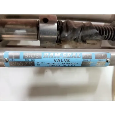 1" Unused Fetterolf Ram-seal Valve Inconel 600 body and trim