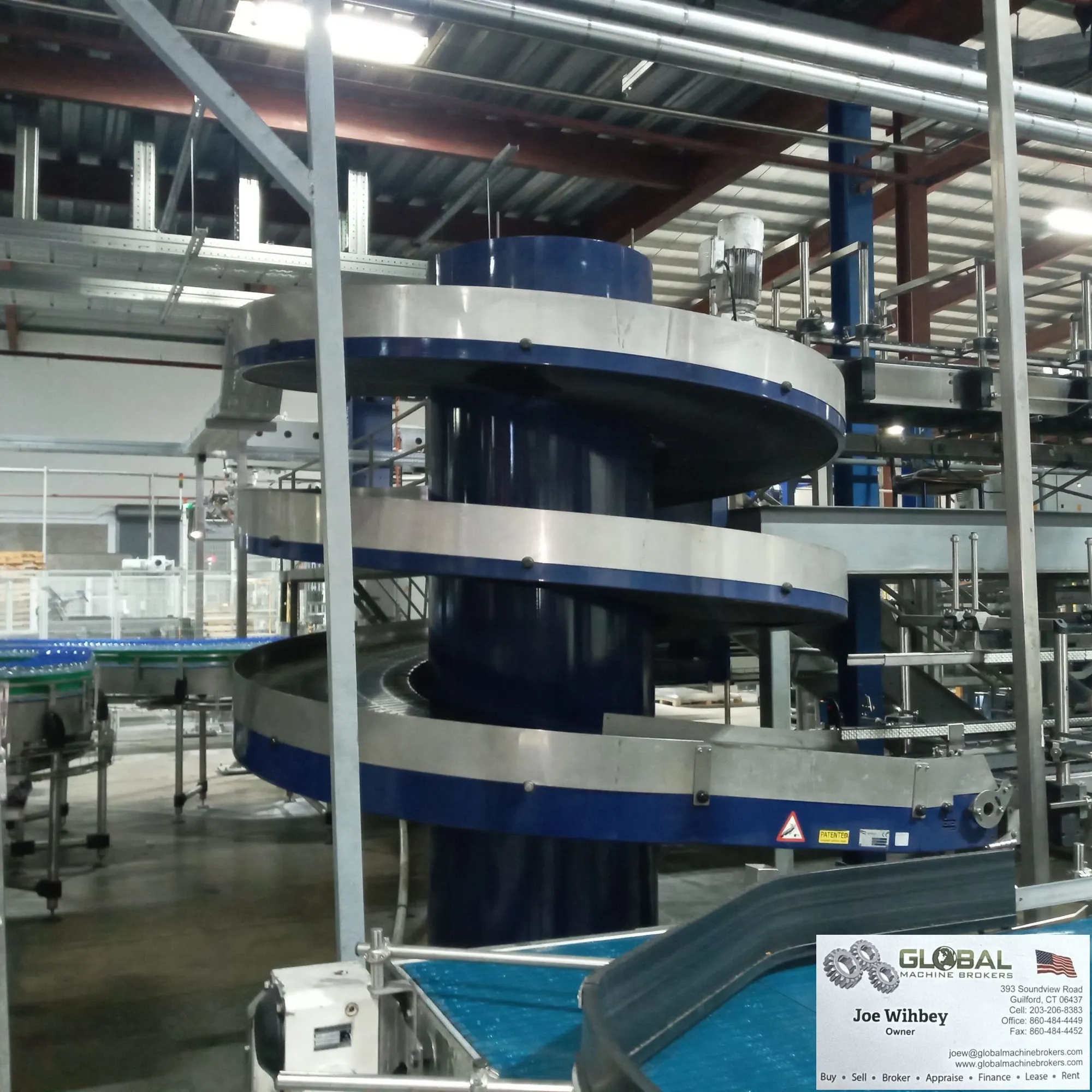 Amba Flex SV-600-1600 Spiral Conveyor System For cases, cartons, or trays
