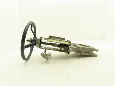 Fabri-Valve FV1312 Knife Gate Valve Size 3 Lockout Rising Stem Stainless