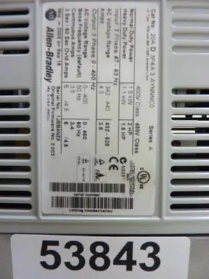 USED ALLEN BRADLEY 20AD3P4A3AYNNNC0 SER A