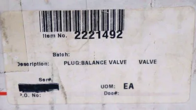 NEW FLOWSERVE 2221492 PLUG: BALANCE VALVE 22214S