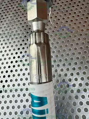 USED AIRGAS STAINLESS STEEL FLEXIBLE HOSE 39" W/ COMPRESSION FITTING, END ATTACHMENTS