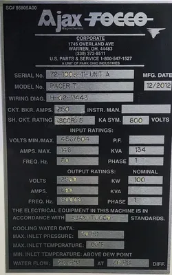 100 KW / 80,000 Hz Submersible Induction Scanners (2)