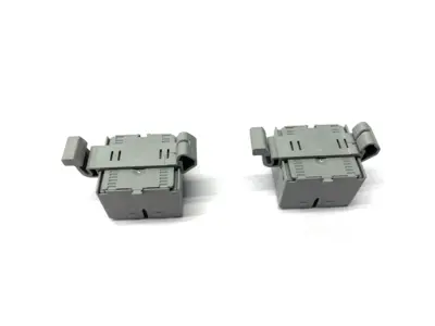 USED PHOENIX CONTACT DISTRIBUTION BLOCK PTFIX 6/6X2,5-NS35A GY LOT OF 2