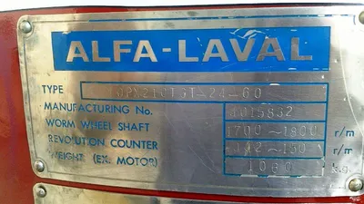 Alfa-Laval MOPX 210 TGT-24-60 oil purifier, SS.