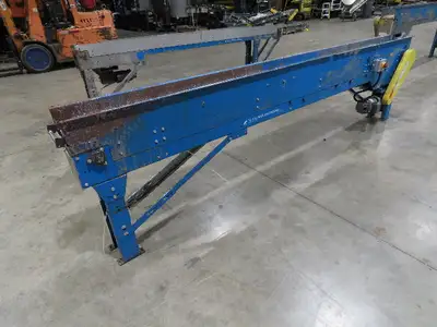 New London Engineering 8"x 12' Plastic Roller Belt Accumulating Conveyor 30 FPM