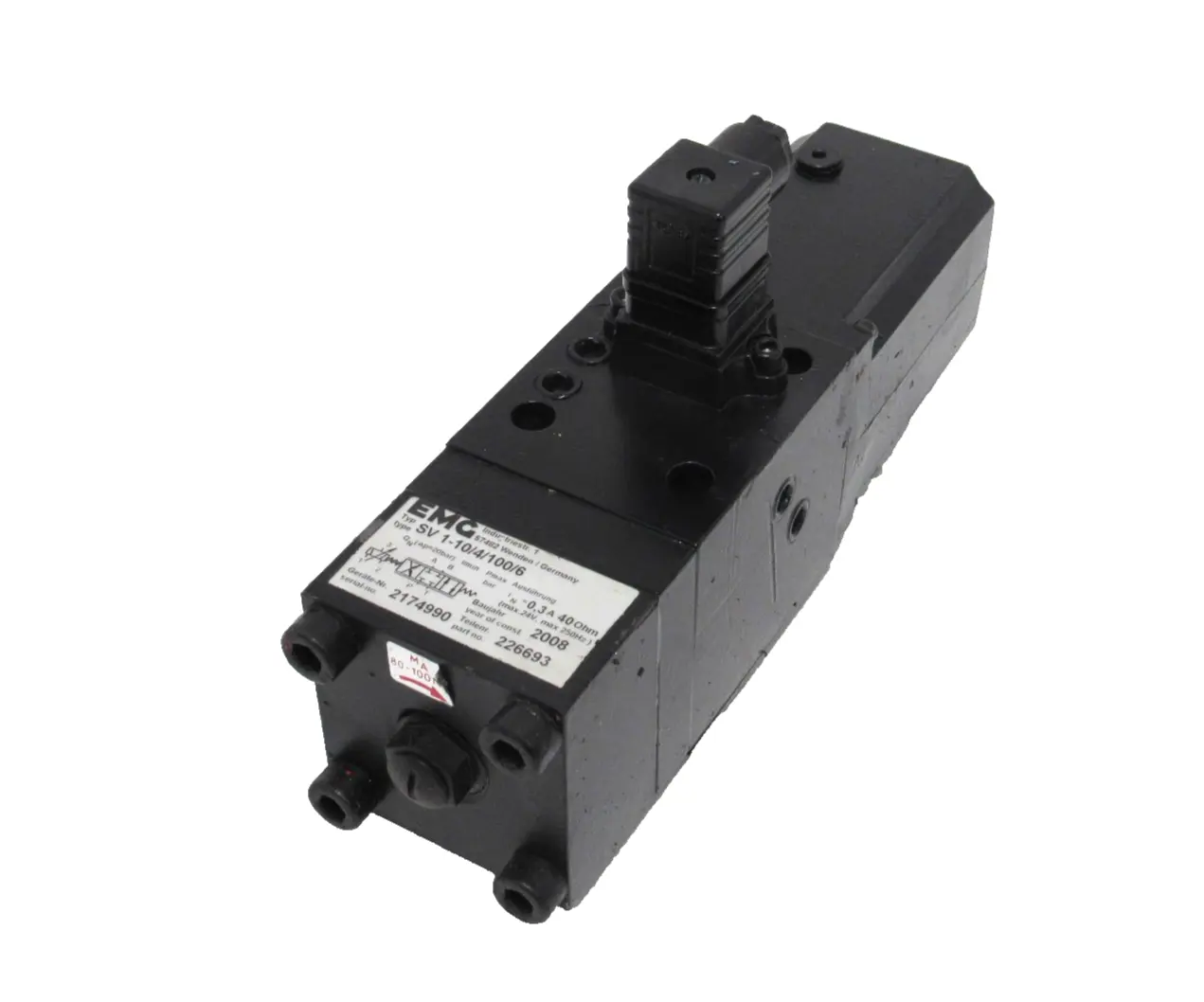 NEW EMG SV1-10/4/100/6 SERVO VALVE 226693 SV11041006