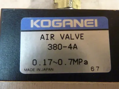 Used KOGANEI 380-4A Valves/Fittings Michigan US | Ideal Machinery #1288828