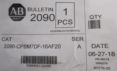 ALLEN BRADLEY 2090-CPBM7DF-16AF20 CABLE SER.A 2090CPBM7DF16AF20 NEW SURPLUS
