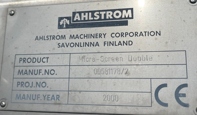Used Ahlstrom Micra Screen Double - MSD Vibratory Screens Minnesota US | Peak Machinery, Inc. #288730
