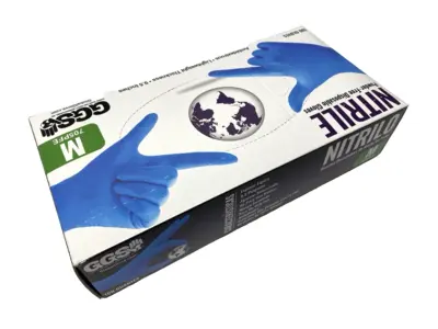 NEW GLOBAL GLOVE & SAFETY NITRILE POWDER-FREE DISPOSABLE GLOVES PKG OF 100
