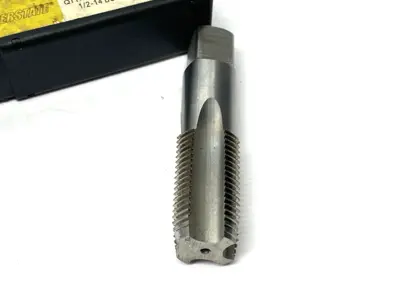 USED INTERSTATE BRITISH STANDARD PIPE TAP 1/2-14 BSPP HSS 4-FLUTE PLUG CHAMF