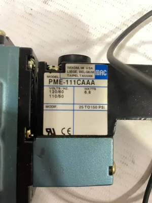 MAC 912B-PM-111CA Pneumatic 4-Way, 2-Position Solenoid Valve 24V 150PSI NIB