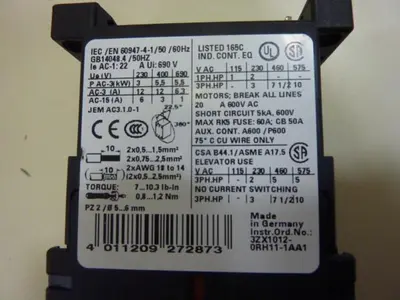 USED SIEMENS 3RT1017-1BB42