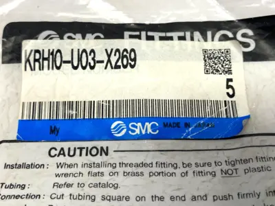 New | in-Stock SMC Pneumatic One-Touch Male Connector Fitting 10mm 3/8" PKG OF 5 Parts (Hydraulics and Pneumatics) Michigan US | Maverick Industrial Sales #1390991