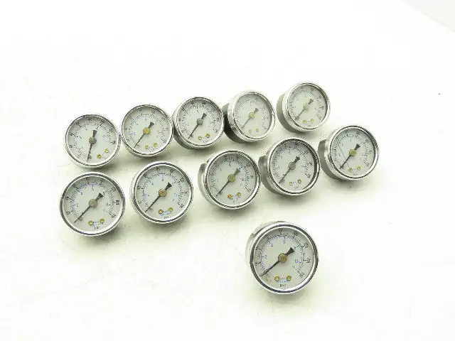 100xKPa Pressure Gauge 160psi 11 Bar 1/8"NPT Lot of 11