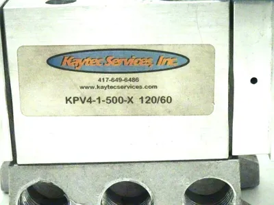 USED KAYTEC SERVICES KPV4-1-500-X VALVE W/ 0E53HJDDCCM KPV41500X