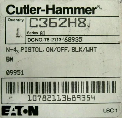 NEW CUTLER HAMMER C362H8 SWITCH HANDLE SER A1