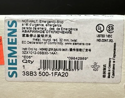 NEW Siemens 3SB3 500-1FA20
