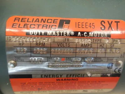 RELIANCE ELECTRIC P56X3831V-EA MOTOR 3 PHASE 1725 RPM P56X3831VEA