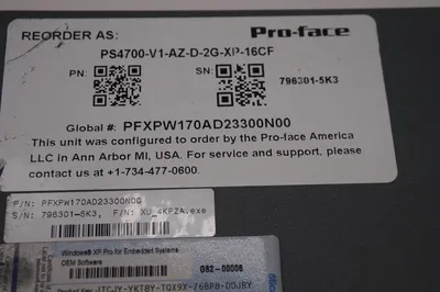 USED PRO FACE PFXPW170AD20N00N00 PS4700-0S-Z510-DC-2G OPERATOR PANEL