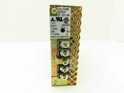 MATSUSHITA ETU-12J18H Adjustable Power Supply, 12V, 1.8A, Input: AC 115V