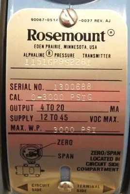 NEW ROSEMOUNT 1151GP9S22B1 PRESSURE TRANSMITTER