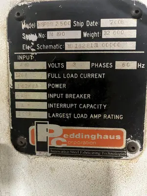 USED PEDDINGHAUS PEDDINGHAUS HSFDB 2500
