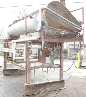 SPC6056  Industrial Process Dryer Twin 12"dia x 128" long, screw dryer, Stainless Steel