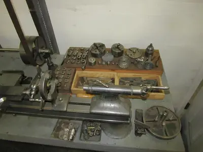 1196-385 Antique B.C. Ames Watchmaker’s/ Clockmaker’s/Jewelers Precision Lathe, Model #3