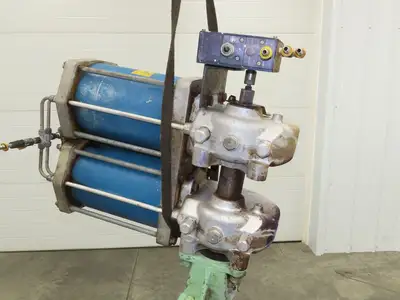 Jamesbury ST-600 18" Stainless Wafer Butterfly Valve Air Actuator & Positioner