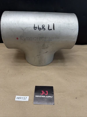 4" SCH 10 S WP304/304L Stainless Butt Weld Tee B16.9 WPS Warranty 🇺🇸