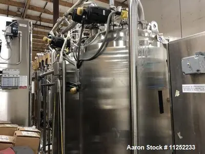 Unused A&B Process Systems 2-Tank CIP Skid – 250-Gallon 316L Stainless Steel